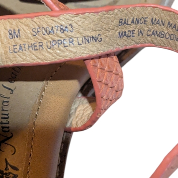 Sofft Nadie II Sandals size 8 Orange Tan Leather Strappy Resortwear Comfy - Picture 4 of 5